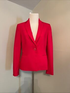 Women's Single-Button Dark Pink Blazer Jacket